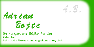 adrian bojte business card